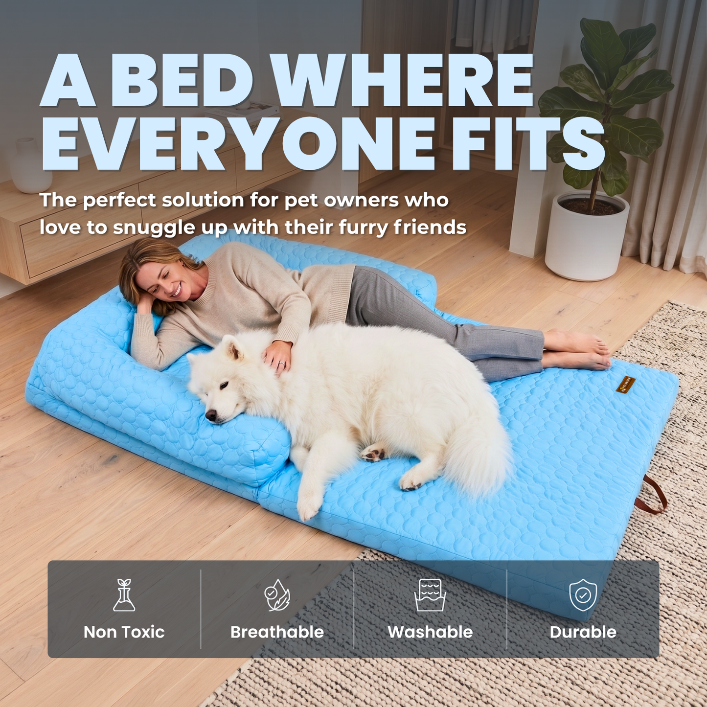Human Size Cooling Dog Bed
