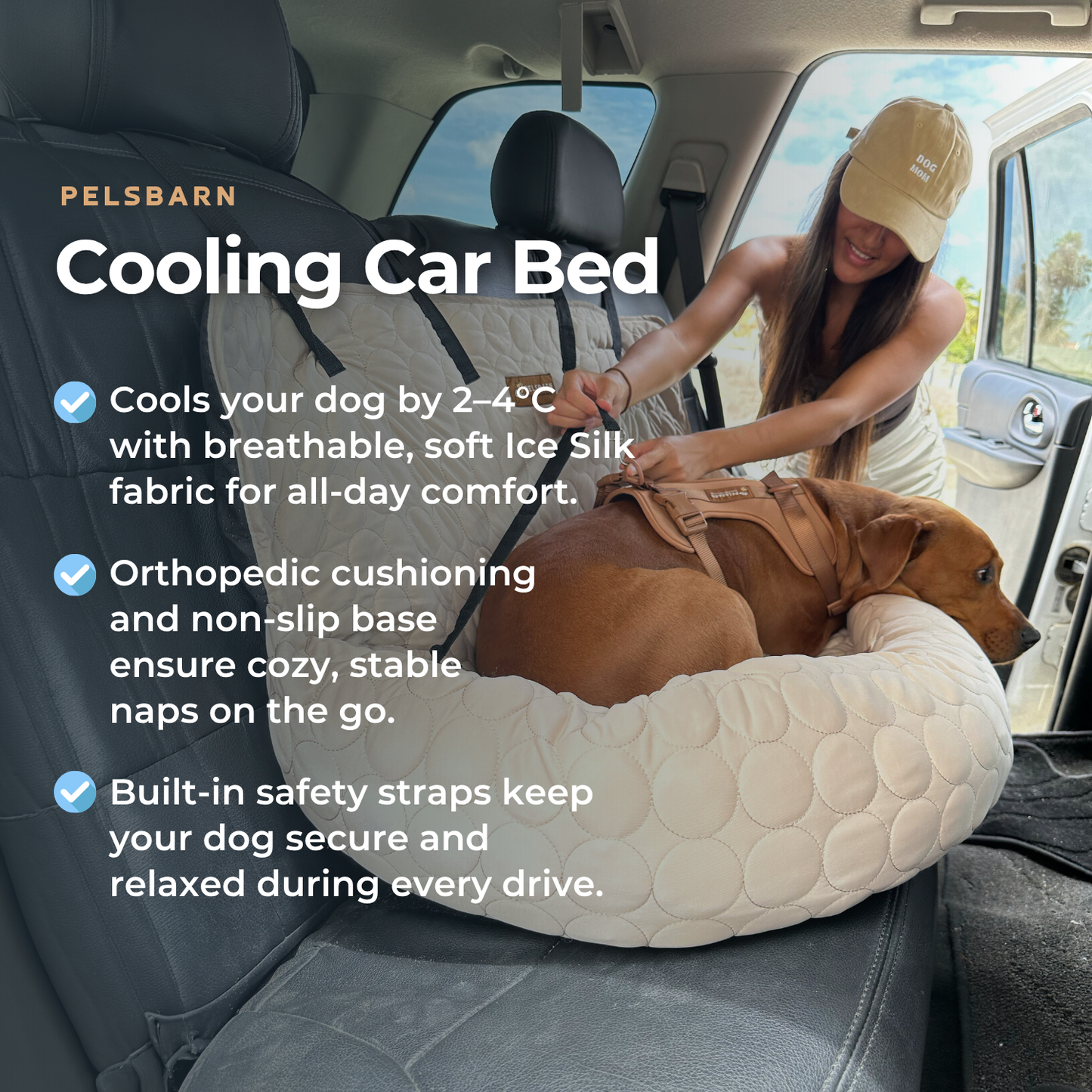 Pelsbarn Cooling Car Bed